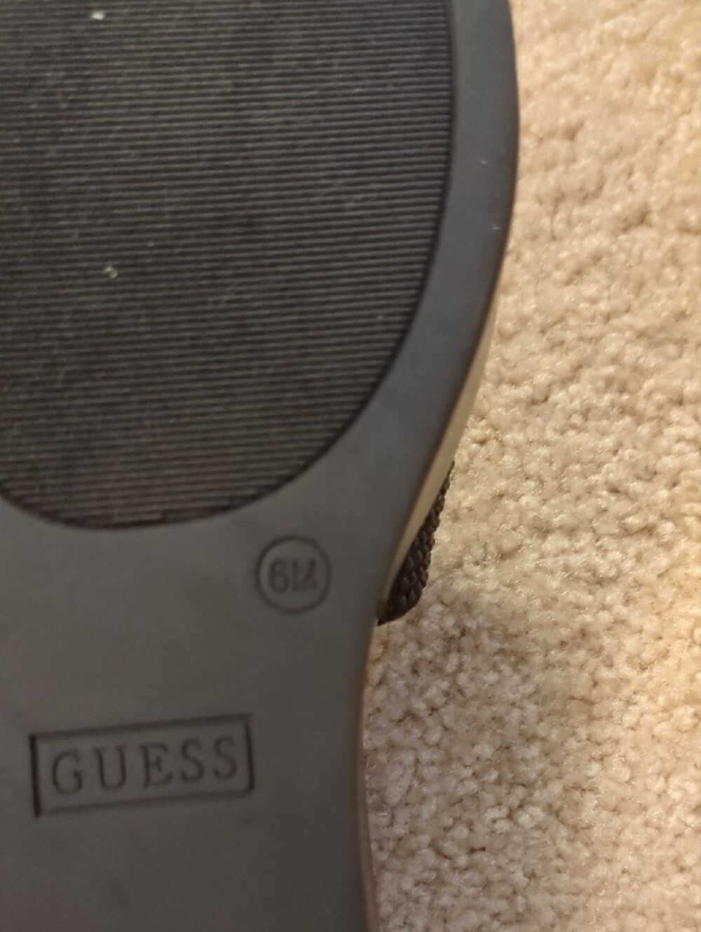 GUESS Black Crystal-Embellished Slide Mules - Picture 8 of 8